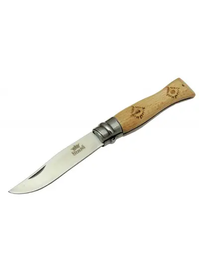 Sterling T0221 Bahçe Çakı 16 Cm - Ahşap Sap, Bilezikli, Kılıflı