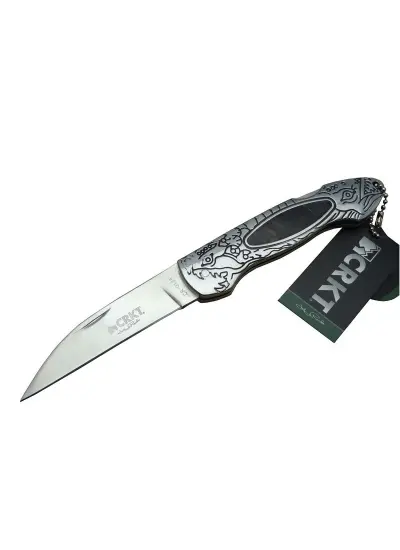 Crkt Cr 0124 Kamp Çakı 20 Cm - Metal Desenli Sap, Kılıflı, Kutulu