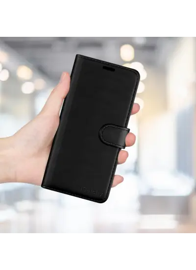 Xiaomi Redmi Note 8 Kartlıklı Cüzdan Kılıf (Deluxe Wallet Case)  Siyah