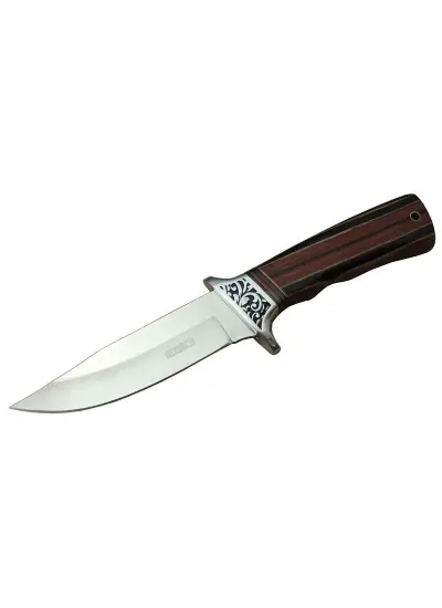 Lanmark A058-1 Kamp Bıçağı 26,5 Cm - Ahşap Sap, Kılıflı