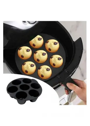 7 Gözlü Silikon Çok Amaçlı Airfryer Muffin Cupcake Kek ve Çörek Pişirme Kal? - CBT1843-4831