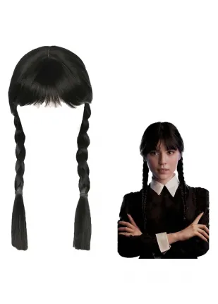 Wednesday Siyah Örgülü Peruk - CBT6152-8341 Wednesday Siyah Örgülü Peruk - CBT6152-8341