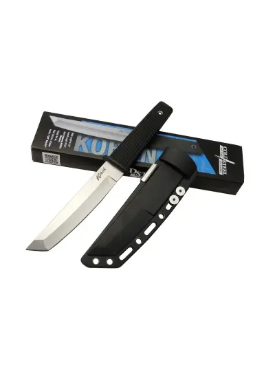 Cold Steel Aus 8A Kobun Tanto Outdoor / Av Bıçağı 25Cm - Kılıflı, Kutulu, Siyah Plastik Sap