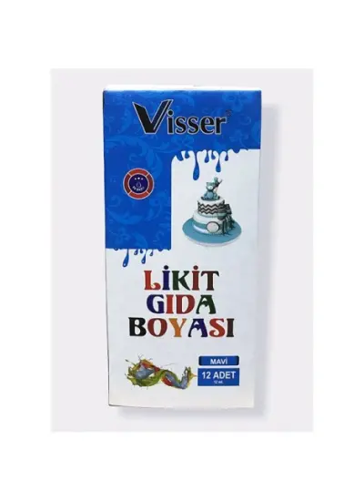 Likit Gıda Boyası Mavi 12'li Paket