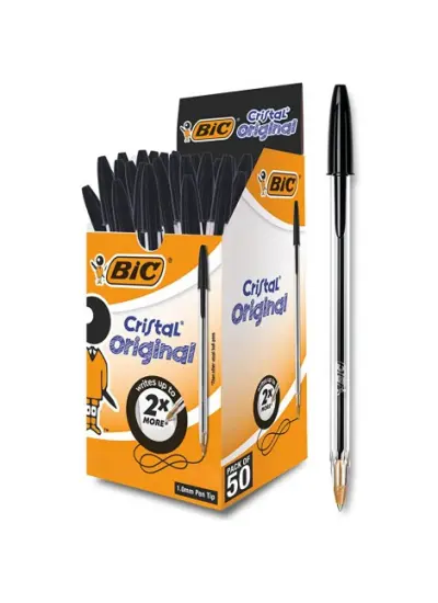 Bic Cristal Medium Tükenmez Kalem Siyah 50li