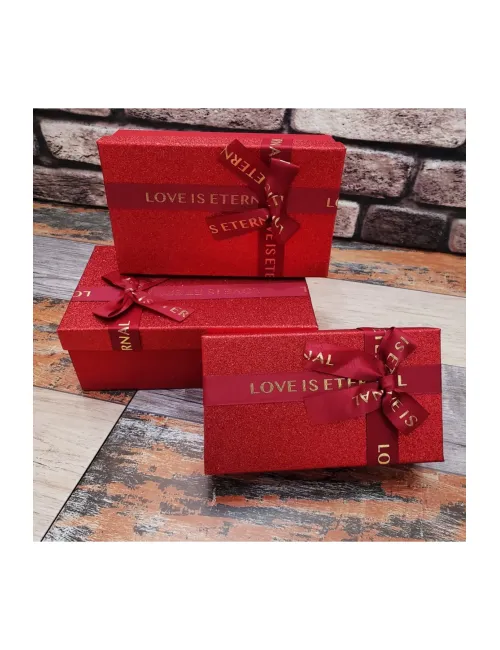 3'lü Kırmızı Hediye Kutusu - CBT6934-3755 3'lü Kırmızı Hediye Kutusu - CBT6934-3755