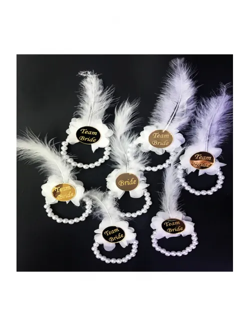 İncili Nedime Bilekliği Altın Renk Pleksili Beyaz Otrişli 7 Adet (4767) - CBT8785-6005 İncili Nedime Bilekliği Altın Renk Pleksili Beyaz Otrişli 7 Adet (4767) - CBT8785-6005