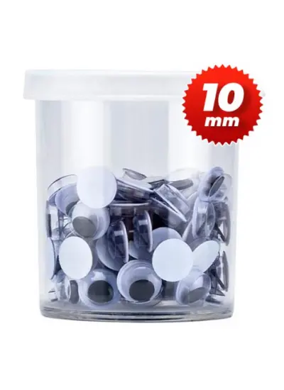 Puti Oynar Göz Siyah 10mm Tüp 12'li paket