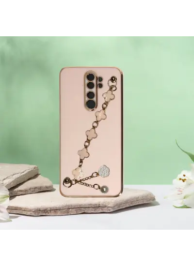 Xiaomi Redmi Note 8 Pro  Elçek Şanzelize Kılıf Rose Gold