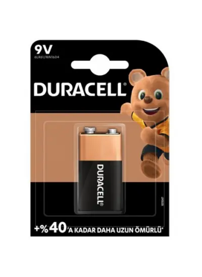 Duracell Alkalin 9V Pil