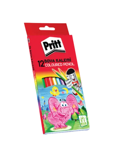 Pritt Kuru Boya Karton Kutu Tam Boy 12 Renk