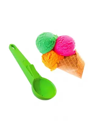 Pratik Mandallı Plastik Dondurma Servis Sunum Kepçesi Kaşığı (4767) - CBT1436-2133