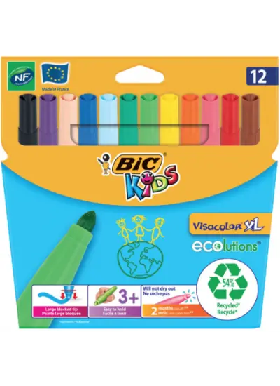 Bic Keçeli Boya Kalemi Visa XL Jumbo 12 Lİ 8922231