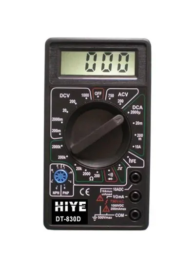 Hiye Dijital Ölçü Aleti DT-830D Siyah