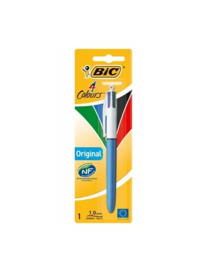 Bic Tükenmez Kalem Mekanizmalı Gövde 4 Renk Tekli Bristerli