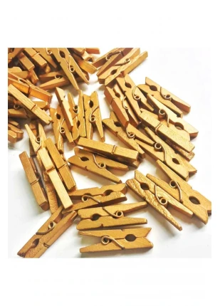 100'lü Gold Ahşap Mandal 2.5cm (10'lu Paket-1000 Adet) - CBT5714-6228