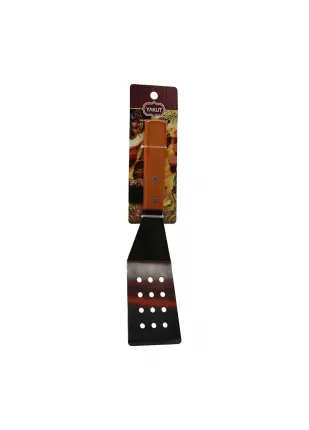 AHŞAP SAPLI EĞİMLİ - DELİKLİ MUTFAK SPATULA (4767) - CBT5788-1162