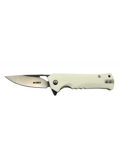 Crkt Muskie 202 Awy Beyaz Kamp / Outdoor Çakı 18Cm - Yarı Otomatik, Kemerlikli, Kutulu