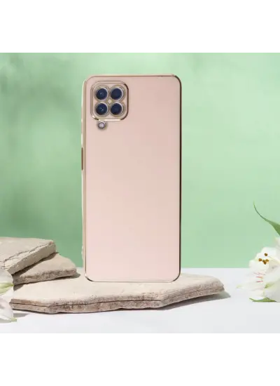 Samsung A22 Şanzelize Kılıf Rose Gold