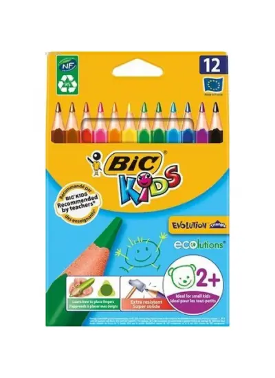 Bic Kuru Boya Evolution Üçgen Jumbo Kuru Boya 12 Lİ 829735