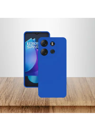 Tecno Spark Go 2023 Rubber Silikon Kılıf Mavi