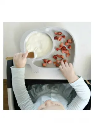 Bebek ve Çocuk için Sevimli Fil Model Desenli Yemek Bebek Mama Kabı Bölmeli Taba - CBT9228-6287