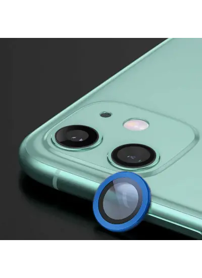 Apple Iphone 12 Uyumlu Kamera Koruyucu Lens Mavi