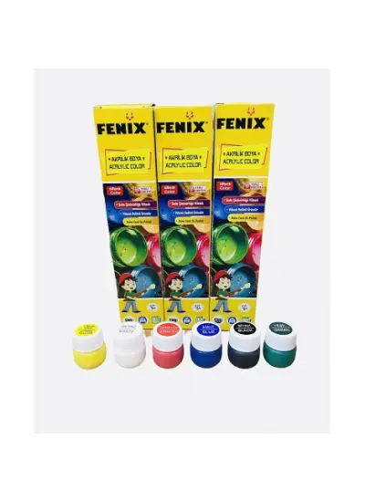 Fenix akrilik boya 6 renk 6x15ml