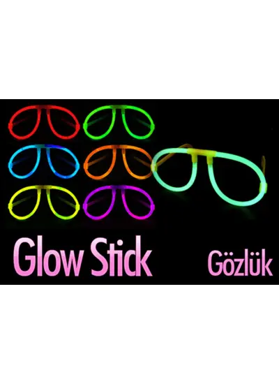 Glowstick Karanlıkta Yanan Parti Gözlüğü 12 Adet