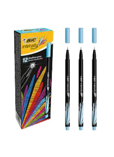 Bic Intensity Fineliner keçeli kalem turkuaz 0.4mm 12'li