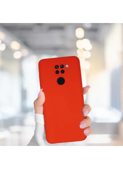 Xiaomi Redmi Note 9 Rubber Silikon Kılıf Kırmızı