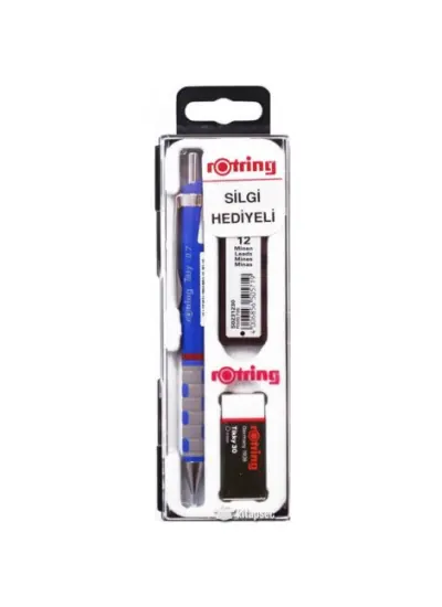 Rotring Tikky Uçlu Versatil Kalem 0.7 mm Silgi Hediyeli Mavi