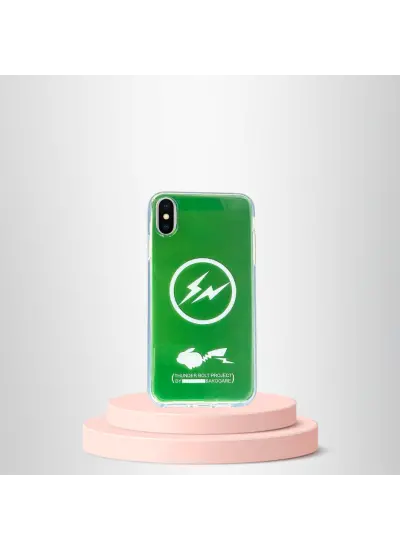 İphone Xs Max Baskılı Renkli Transparan Kılıf Tier Cover Koyu Yeşil