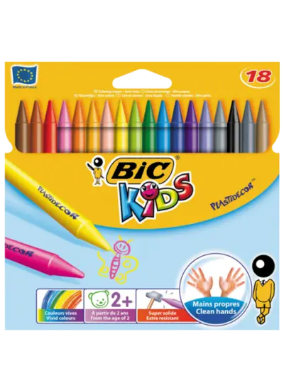 Bic Pastel Boya Plastidecor Silinebilir 18 Renk