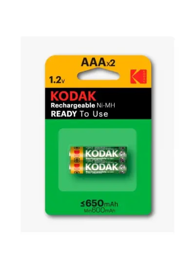 KODAK 1,2v 650 mAh AAA ŞARJLI PİL 2Lİ