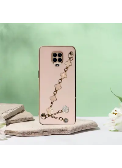 Xiaomi Redmi Note 9 Pro Max Elçek Şanzelize Kılıf Rose Gold