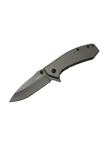 Sog 0286 Titanyum Lindos Kamp Çakı 17 Cm - Metal Sap, Yarı Otomatik