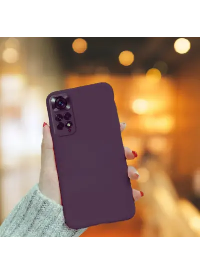 Xiaomi Redmi Note 11S Rubber Silikon Kılıf Mürdüm