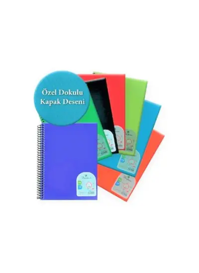 Defter A5 Telli Plastik Kapak Kareli 72 Yp 12li