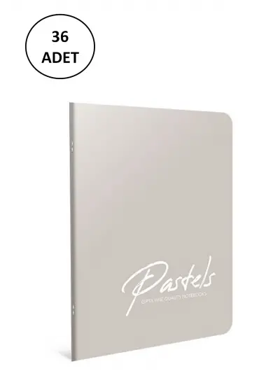 Gıpta A6 Pastels Tel Dikişli Plastik Kapak Defter 80 Yaprak Çizgili 36 Adet