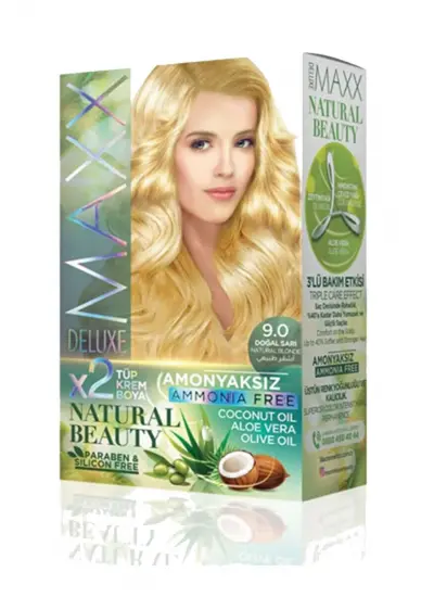 2 Paket Natural Beauty Amonyaksız Saç Boyası 9.0 Doğal Sarı