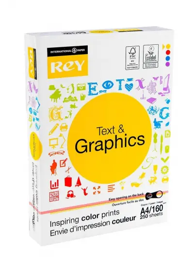 Rey Text Graphics A4 160 gr 250 Yaprak 21x29,70 Gramajlı 250 Li