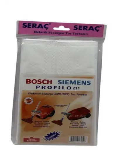 Seraç Bez Süpürge Torbası Bosch Siemens No:050 Süpürge Torbası