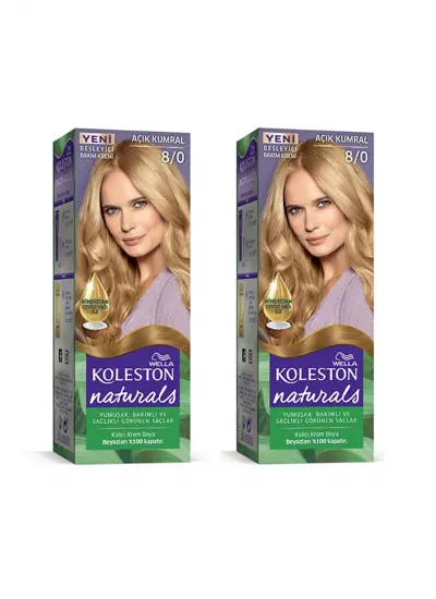 Naturals Saç Boyası Açık Kumral 8/0 2x Paket