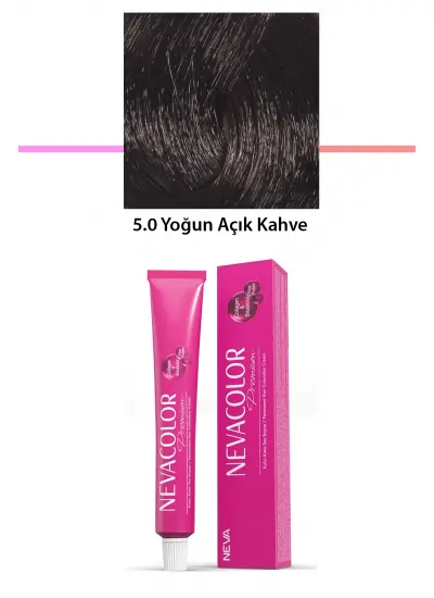 Premium 5.0 Yoğun Açık Kahve - Kalıcı Krem Saç Boyası 50 g Tüp