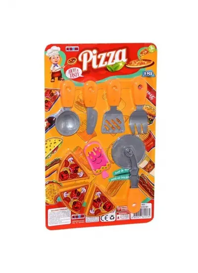 Küçük Pizza Oyuncak Seti 40x25 cm 9 parça