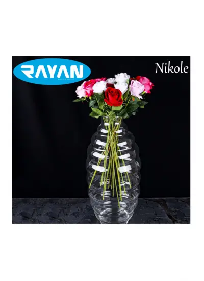 Rayan Nicole 50 Cm Şık Dekoratif Cam Vazo