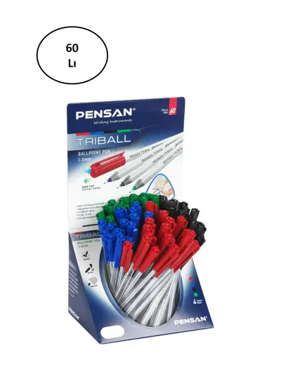 Pensan Tükenmez Kalem Triball 1.0 MM Bilye Uç MSKY 1003 60'lı