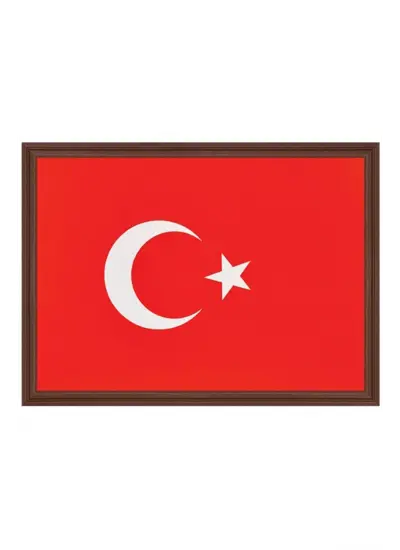 Türk Bayrağı 25X35 Mdf Çerçeveli