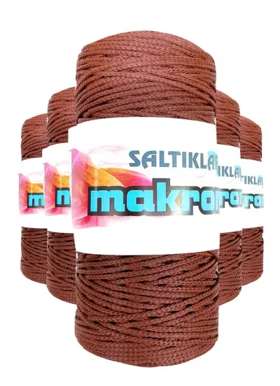 5 Adet Polyester Makrome İpi 2060 Taba 100 gr